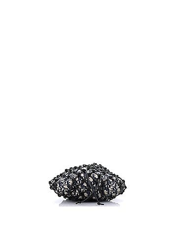 Christian Dior Drawstring Net Tote Diorissimo Canvas and Leather (view 2)