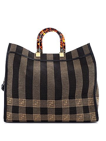 Fendi Sunshine Shopper Tote Pequin Canvas Large (view 1)