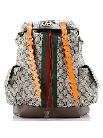 Gucci Ophidia Flap Backpack GG Coated Canvas Medium (view 1)