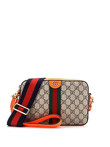 Gucci Ophidia Zip Wristlet Shoulder Bag GG Coated Canvas (view 1)