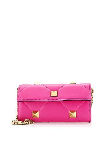 Valentino Garavani Roman Stud Wallet on Chain Quilted Leather (view 1)