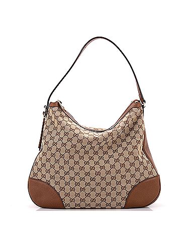Gucci Bree Hobo GG Canvas with Leather Large (view 1)