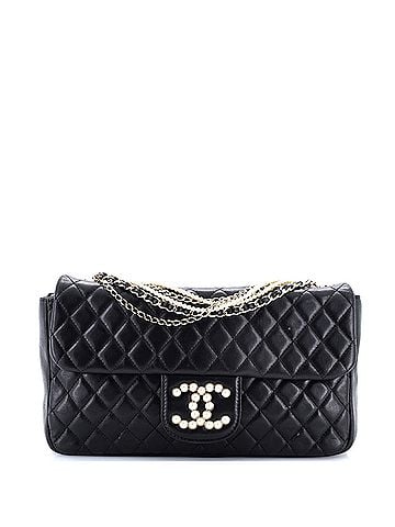 Chanel Westminster Pearl Chain Flap Bag Quilted Lambskin Medium (view 1)