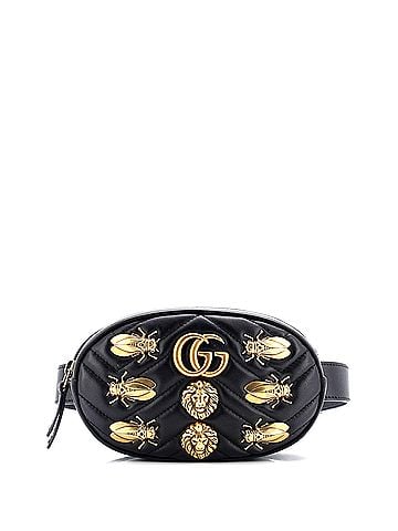 Gucci GG Marmont Belt Bag Embellished Matelasse Leather (view 1)