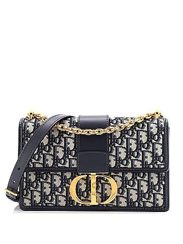 Christian Dior 30 Montaigne Chain Flap Bag Oblique Canvas East West (view 1)