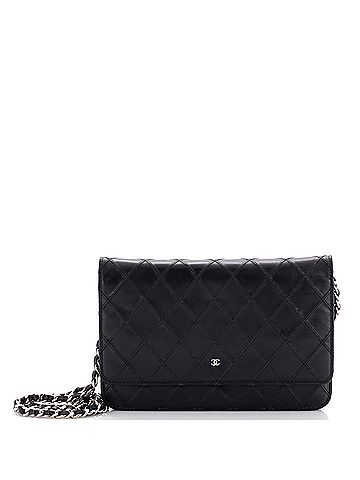 Chanel Diamond Stitch Wallet on Chain Quilted Lambskin (view 1)