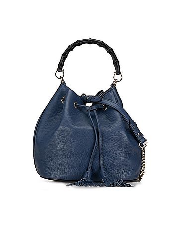 Gucci Leather Miss Bamboo Tassel Bucket Bag (view 1)