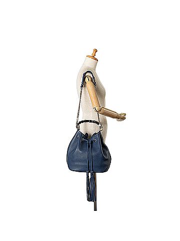 Gucci Leather Miss Bamboo Tassel Bucket Bag (view 2)