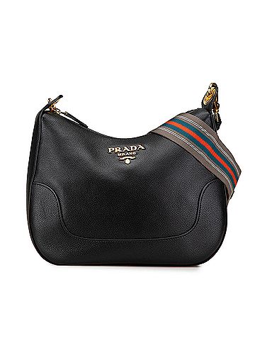 Prada Vitello Phenix Striped Strap Crossbody (view 1)