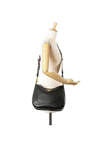 Prada Vitello Phenix Striped Strap Crossbody (view 2)