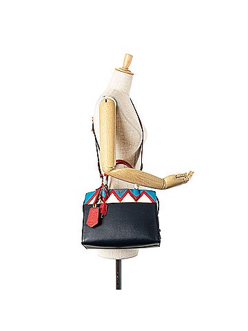 Prada Medium Saffiano Trimmed City Calf Greca Esplanade Satchel (view 2)