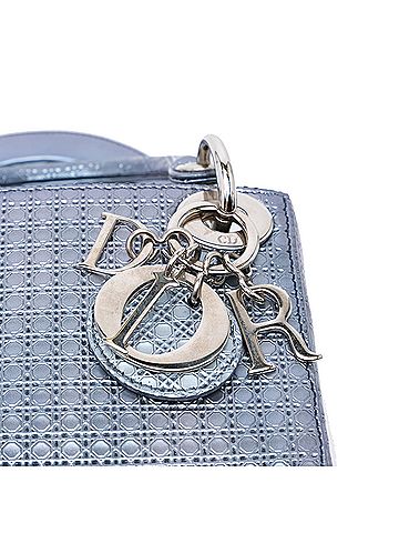 Dior Mini Metallic Patent Microcannage Lady Dior (view 2)