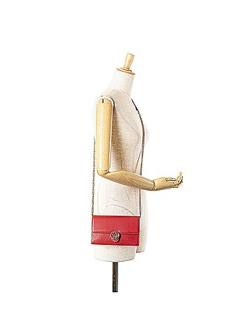 Gucci Leather Interlocking G Dollar Wallet on Chain (view 2)