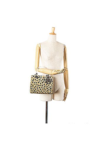 Dior Medium Canvas Leopard Print Lady Dior (view 2)