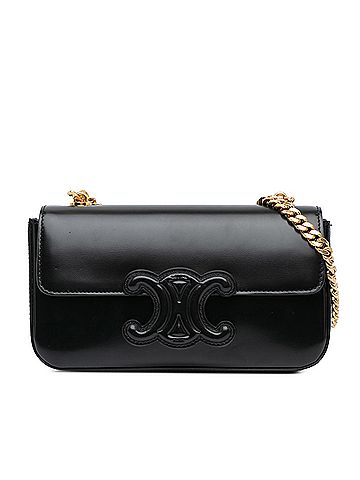 Céline Shiny Calfskin Claude Chain Shoulder Bag (view 1)