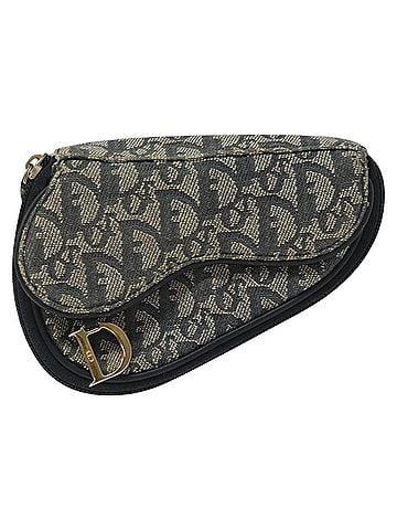 Dior Saddle Navy Canvas Clutch Bag (view 1)