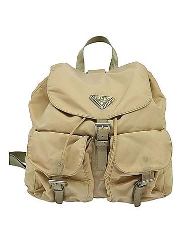 Prada Tessuto Beige Synthetic Backpack Bag (view 1)