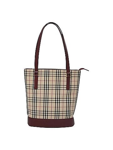 Burberry Nova Check Beige Canvas Tote Bag (view 1)