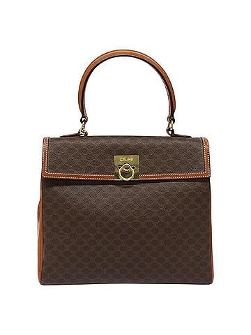 Céline Macadam Brown Canvas Handbag (view 1)