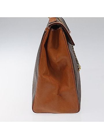 Céline Macadam Brown Canvas Handbag (view 2)