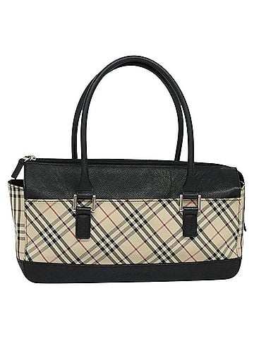 Burberry Nova Check Beige Canvas Handbag (view 1)