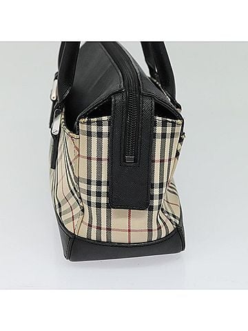 Burberry Nova Check Beige Canvas Handbag (view 2)