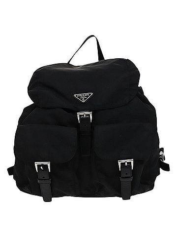 Prada Re-Nylon Black Synthetic Backpack Bag (view 1)