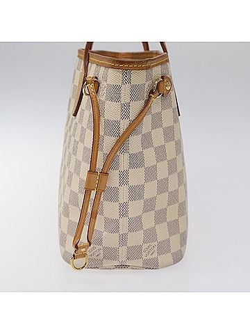 Louis Vuitton Neverfull Pm White Canvas Tote Bag (view 2)