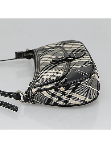Burberry Nova Check Black Synthetic Shoulder Bag (view 2)