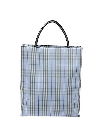 Burberry Nova Check Blue Synthetic Tote Bag (view 1)