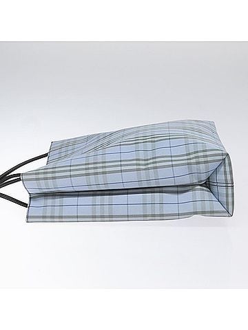 Burberry Nova Check Blue Synthetic Tote Bag (view 2)