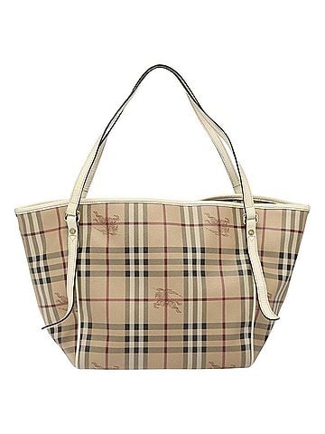 Burberry Nova Check Beige Canvas Tote Bag (view 1)