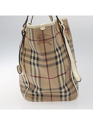 Burberry Nova Check Beige Canvas Tote Bag (view 2)