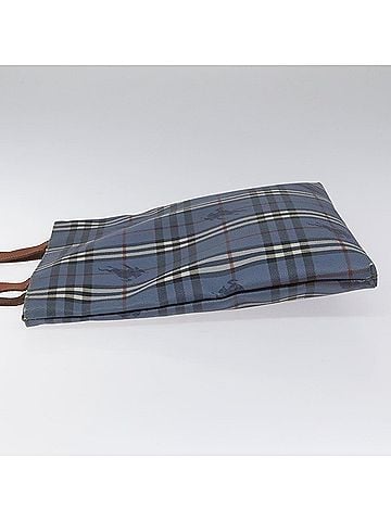 Burberry Nova Check Blue Canvas Tote Bag (view 2)