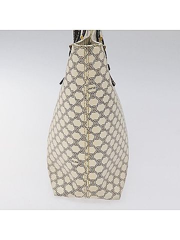 Céline Macadam White Canvas Tote Bag (view 2)