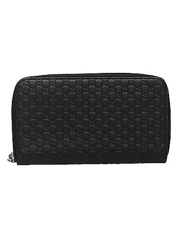 Gucci Zip Around Black Leather Wallet (view 1)