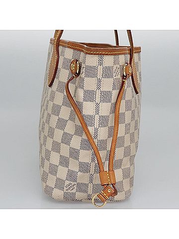 Louis Vuitton Neverfull Pm White Canvas Tote Bag (view 2)