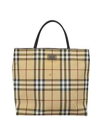 Burberry Nova Check Beige Canvas Tote Bag (view 1)
