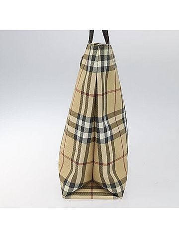 Burberry Nova Check Beige Canvas Tote Bag (view 2)
