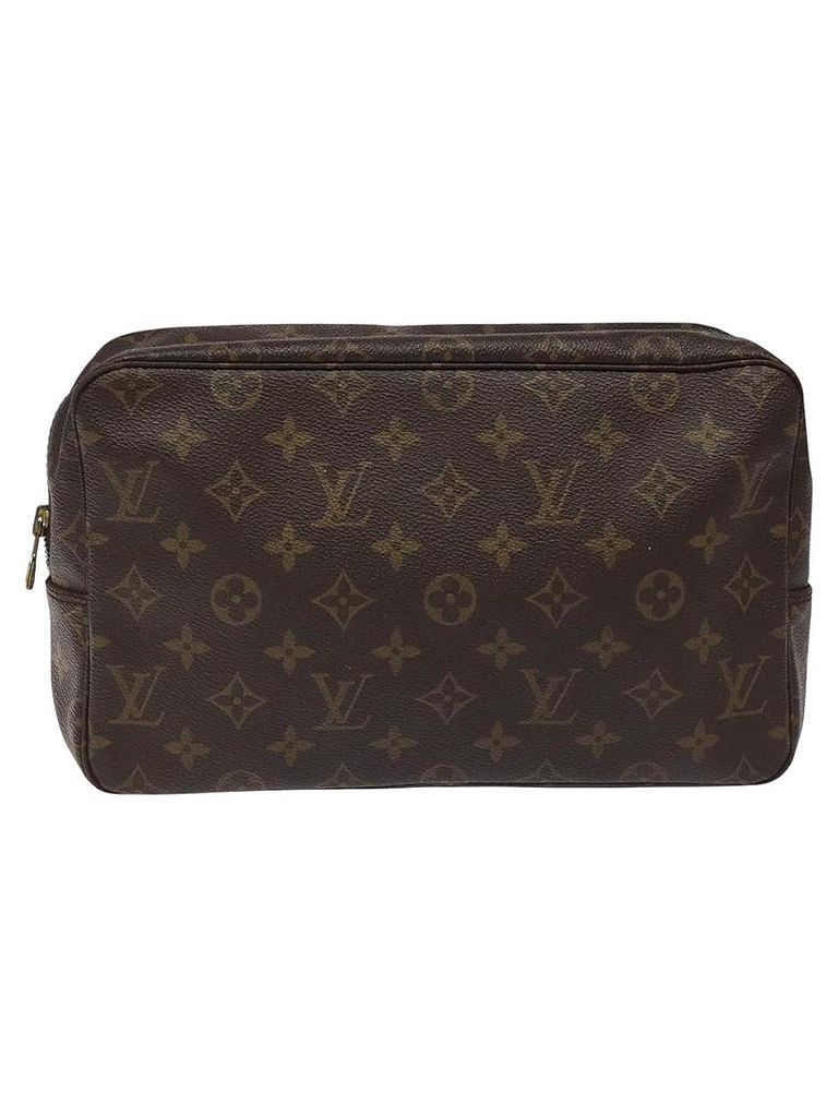 Louis Vuitton 100% Canvas Solid Brown Trousse Toilette 28 Brown Canvas Clutch Bag One size - photo 1