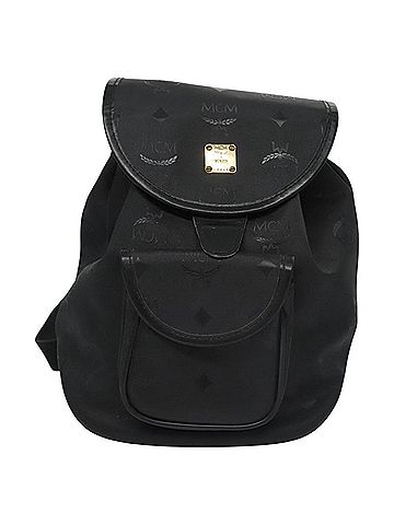 MCM Visetos Black Canvas Backpack Bag (view 1)