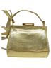 Gucci 100% Leather Solid Gold Gold Leather Shoulder Bag One size - photo 3