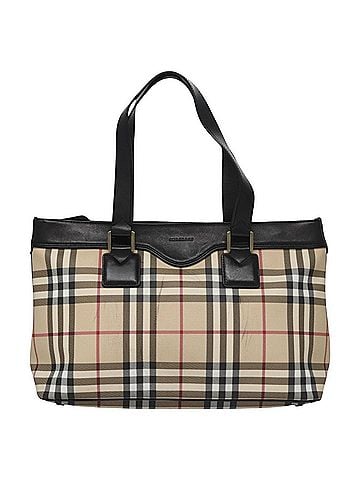 Burberry Nova Check Beige Canvas Tote Bag (view 1)