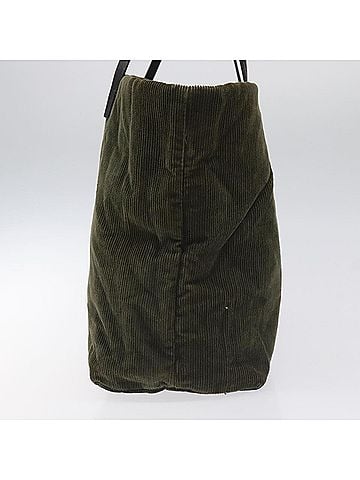 Fendi Khaki Velvet Tote Bag (view 2)