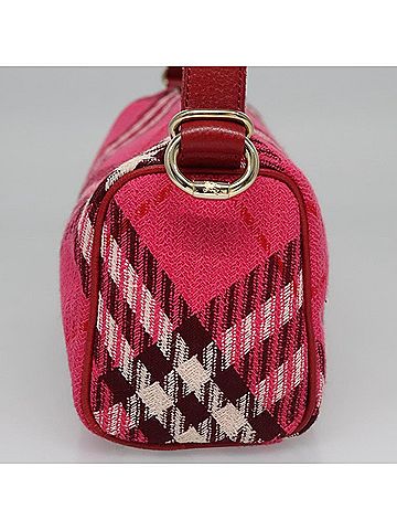 Burberry Nova Check Pink Canvas Handbag (view 2)