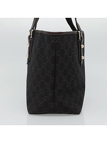 Gucci Gg Canvas Black Canvas Tote Bag (view 2)