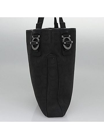 Salvatore Ferragamo Black Canvas Tote Bag (view 2)