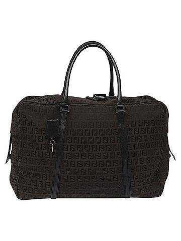 Fendi Zucchino Black Canvas Travel Bag (view 1)