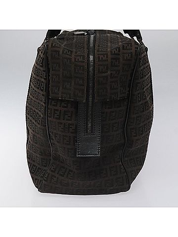 Fendi Zucchino Black Canvas Travel Bag (view 2)