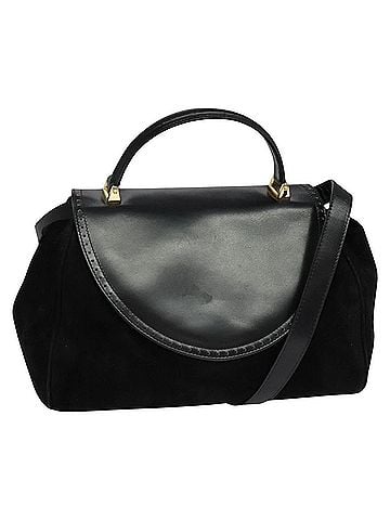 Salvatore Ferragamo Black Leather Handbag (view 1)